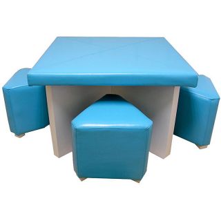 Childrens Blue 5 piece Faux Leather Dining Set Today $164.99