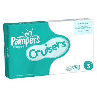 Pampers Cruisers, Size 3, 74 ct (222 Diapers Total) (Pack