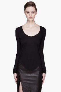 Helmut Black Kinetic Jersey Long Sleeve T shirt for women