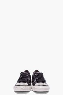 Converse By John Varvatos Black Leather Converse Star Player Sneakers for men