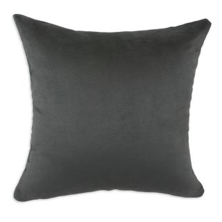 Passion Suede Charcoal Simply Soft S backed 17x17 Fiber Pillows (Set