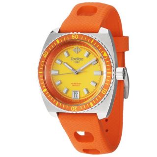 Zodiac Womens Diver Stainless Steel and Rubber Quartz Watch