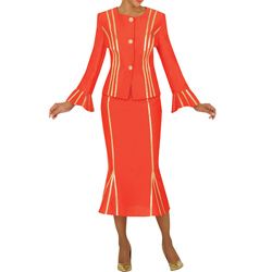 Divine Apparel Womens Gold Strap Detail Missy Skirt Suit Today $169