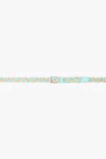 Rag & Bone Turquoise Canton Braided Belt for women