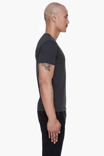Paul Smith Jeans Washed Black Zebra Print T shirt for men
