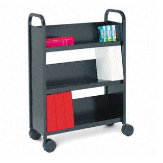 Single sided 3 shelf Book and Utility Cart