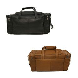 Piel Leather 19 Inch Carry On Weekend Spacious Duffel Bag with Strap
