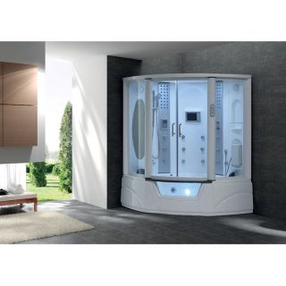 Steam Shower A152W 9 in LCD TV Jacuzzi Combo