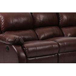 Ashley 3 piece Brown Leather Reclining Sofa and Two Chair Set