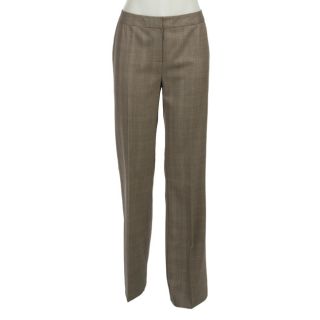 Lafayette 148 Womens Micro Weave Glen Plaid Menswear Pants
