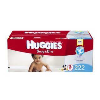 Diapers, Size 3, Economy Plus Pack, 222 Count