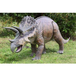 Jurassic   Sized Triceratops Dinosaur Statue Patio, Lawn