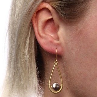Marlyn Schiff Goldtone Leverback Dangle Earrings