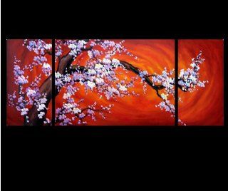 Abstract Art Chinese Cherry Blossom Feng Shui Oil
