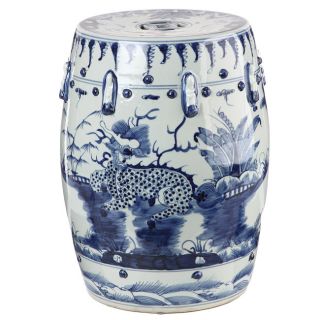 Blue and White Kylin Chinese Porcelain Stool (China) Today $142.99