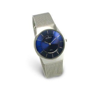 Skagen Mens 233LSSN Blue Face Mesh Watch Watches