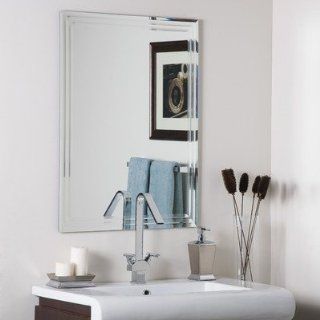 Frameless Tri Bevel Wall Mirror: Home & Kitchen
