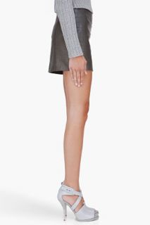 Alexander Wang Grey Croc Embossed Miniskirt for women