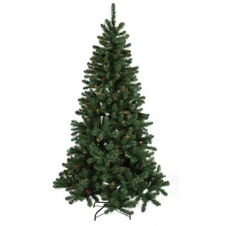 Good Tidings Slim PVC Balsam 350 Multi Colored 7 foot Christmas Tree