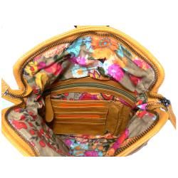 Latico Almond Leather Buckle Shoulder Bag