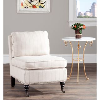 Safavieh Randy Beige Pinstripe Armless Club Chair Today $389.99 Sale