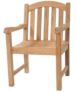 Garden Teak Oval Back Arm Chair