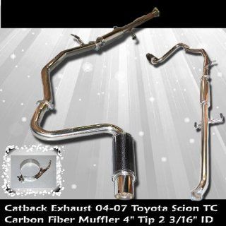 2004 2007 Catback Exhaust Toyota Scion TC 2 3/16Carbon Fiber Muffler