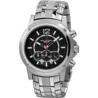 Dilligaf DS2205 237 Mens Steel Black Dial Ss Bracelet Watch: Watches