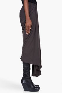Silent By Damir Doma Long Charcoal Waterfall Skirt for women