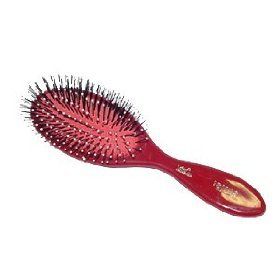 Large Maroon Cushioned Hair Brush Made In France (Model 238) Beauty
