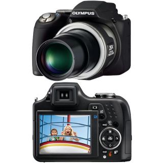 Olympus SP 590UZ 12MP Black Digital Camera (Refurbished)