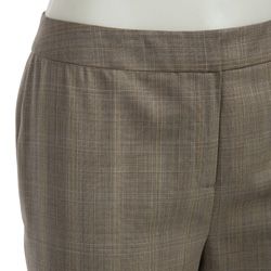 Lafayette 148 Womens Micro Weave Glen Plaid Menswear Pants