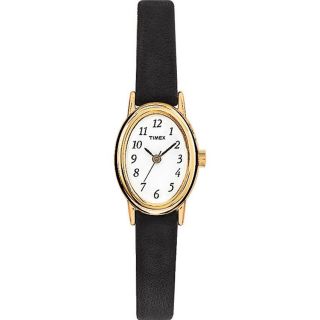 Timex Womens T21912 Cavatina Black Leather Strap Watch Today $25.92