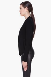 Helmut Lang Black Asymmetric Flare Blazer for women