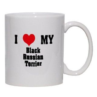 I Love/Heart Black Russian Terrier Mug for Coffee / Hot