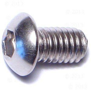 6mm 1.0 x 10mm Button Head Socket Cap Screw (10 pieces)  