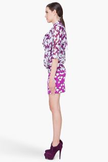 Diane Von Furstenberg Purple Silk Theresa Print Chiff Dress for women