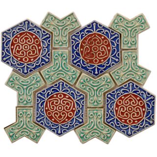 SomerTile 10.8 in12 in Medi Earthen Ceramic Mosaic Tile (Pack of 5