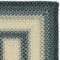 Hand woven Reversible Multicolor Braided Rug (23 x 12)