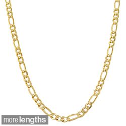 Fremada 14k Yellow Gold filled Figaro Link Chain Necklace (18 36 inch