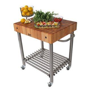 Prep Cart with Butcher Block Top   Frontgate Home
