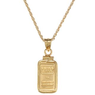 gram gold ingot pendant necklace msrp $ 259 95 today $ 164 94 off