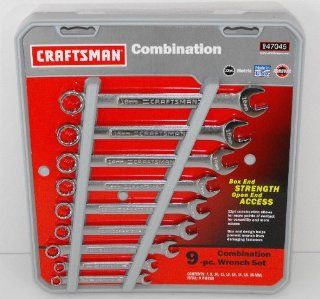 Craftsman 9 pc. Metric 12 pt. Combination Wrench Set, # 47045   