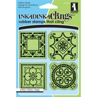 Inkadinkado Mosaic Tiles Cling Stamps Today $5.99