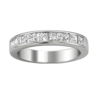 14k White Gold Womens 1 1/2ct TDW Certified Diamond 9 stone Wedding