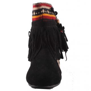 Refresh by Beston Womens Mini 03 Black Fringe Boots Today: $50.49 5