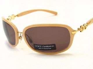 & GABBANA D&G DG 2035 DG2035 Gold Cream 240/73 Sunglasses Clothing