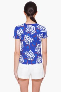 Diane Von Furstenberg Blue Gelassia Silk Blend T shirt for women