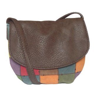 Lucky Brand Multi Colored Suede Patchwork Mini Crossbody Bag HKD0012