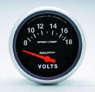 Auto Meter 3592 Sport Comp Electric Voltmeter Gauge : 